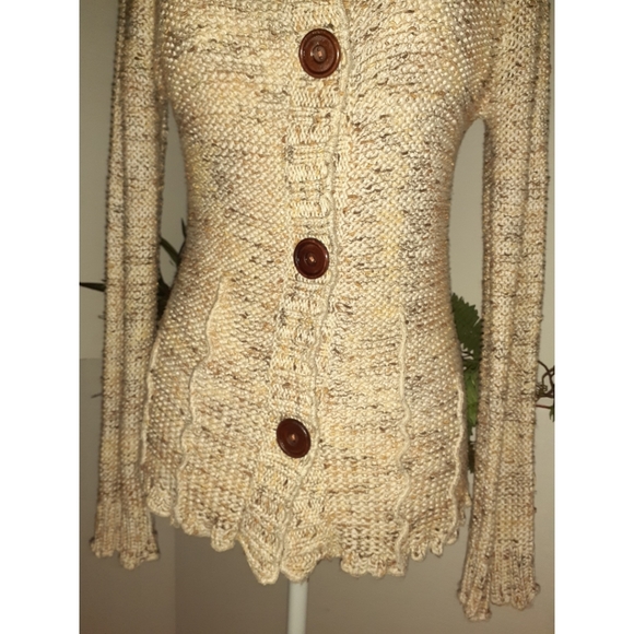 BCBGMaxAzria EarthTones Knit Button Down Sweater - Picture 8 of 8